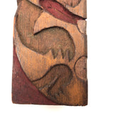 Fantastic Large (21" Tall) 1930s Boy Scout Carved Polychrome Totem Pole