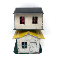 Super Charming Handmade Painted Tin Railroad Houses - Sold Individually
