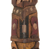 Fantastic Large (21" Tall) 1930s Boy Scout Carved Polychrome Totem Pole