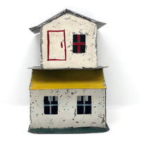 Super Charming Handmade Painted Tin Railroad Houses - Sold Individually