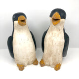 Large Carved and Painted Penguins - A Couple