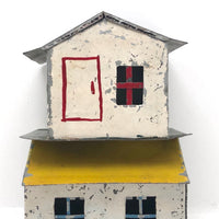 Super Charming Handmade Painted Tin Railroad Houses - Sold Individually
