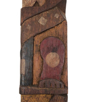 Fantastic Large (21" Tall) 1930s Boy Scout Carved Polychrome Totem Pole