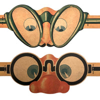 Fun c 1930s Die-Cut Cardboard Eyeglasses Masks - Sold Individually