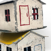 Super Charming Handmade Painted Tin Railroad Houses - Sold Individually