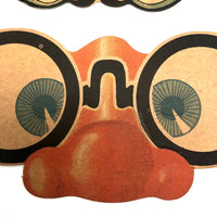 Fun c 1930s Die-Cut Cardboard Eyeglasses Masks - Sold Individually
