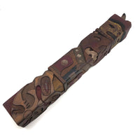 Fantastic Large (21" Tall) 1930s Boy Scout Carved Polychrome Totem Pole