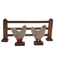 Sweet Old Folk Art Farm Animals and Fence Set