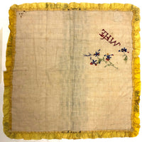 Hand-sewn and Embroidered c. 1900 Owl Cigar Silk Quilt