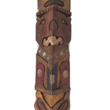 Fantastic Large (21" Tall) 1930s Boy Scout Carved Polychrome Totem Pole