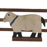 Sweet Old Folk Art Farm Animals and Fence Set