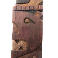Fantastic Large (21" Tall) 1930s Boy Scout Carved Polychrome Totem Pole