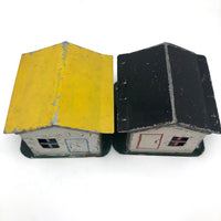 Super Charming Handmade Painted Tin Railroad Houses - Sold Individually