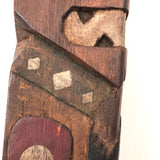 Fantastic Large (21" Tall) 1930s Boy Scout Carved Polychrome Totem Pole