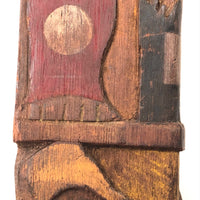 Fantastic Large (21" Tall) 1930s Boy Scout Carved Polychrome Totem Pole