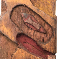 Fantastic Large (21" Tall) 1930s Boy Scout Carved Polychrome Totem Pole