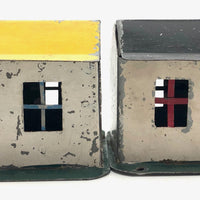 Super Charming Handmade Painted Tin Railroad Houses - Sold Individually