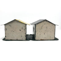 Super Charming Handmade Painted Tin Railroad Houses - Sold Individually