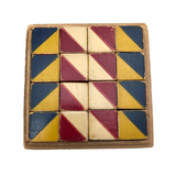 Prized Old Set of 16 Color Cubes in Custom Wooden Box