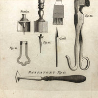 C. 1800. Oversized Engraving on Laid: Surgical Tools