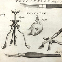C. 1800. Oversized Engraving on Laid: Surgical Tools