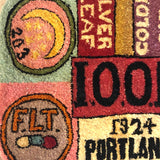 SOLD (MG) International Order of Odd Fellows 1924 Portland, Oregon Hooked Rug