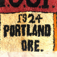 SOLD (MG) International Order of Odd Fellows 1924 Portland, Oregon Hooked Rug