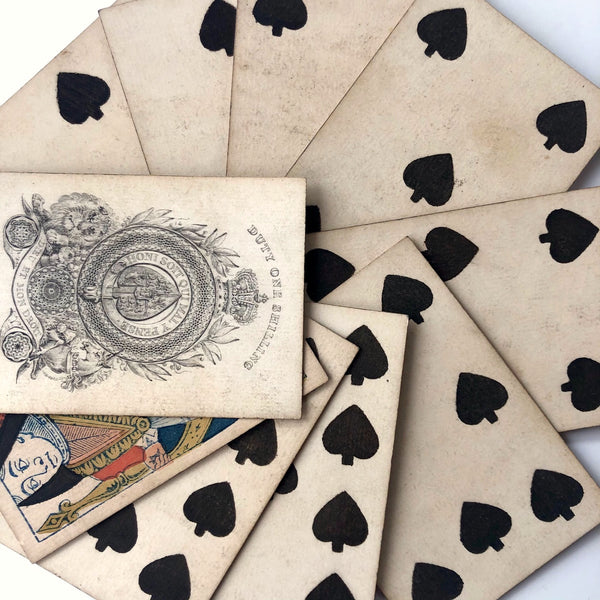 Rare Hunt and Sons 1830s British Playing Cards, Heavy Stock, Spades critical EYE Finds Rare Hunt and Sons 1830s British Playing Cards, Heavy Stock, Spades critical EYE Finds