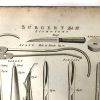 C. 1800. Oversized Engraving on Laid: Surgical Tools