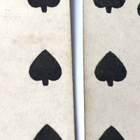 Rare Hunt and Sons 1830s British Playing Cards, Heavy Stock, Spades