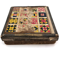 Prized Old Set of 16 Color Cubes in Custom Wooden Box