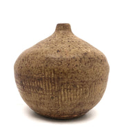 Earthy Hand-thrown Studio Pottery Weed Pot, Signed M