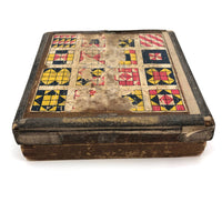 Prized Old Set of 16 Color Cubes in Custom Wooden Box