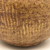 Earthy Hand-thrown Studio Pottery Weed Pot, Signed M