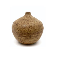 Earthy Hand-thrown Studio Pottery Weed Pot, Signed M