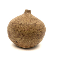 Earthy Hand-thrown Studio Pottery Weed Pot, Signed M