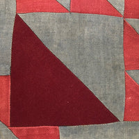 Lovely Handmade Red and Blue Quilt Pillow
