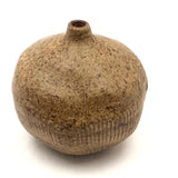 Earthy Hand-thrown Studio Pottery Weed Pot, Signed M