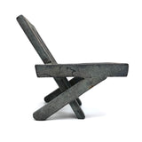 Heavy Cast Metal Tabletop Brutalist Chair