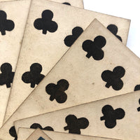 Rare Hunt and Sons 1830s British Playing Cards, Heavy Stock, Clubs