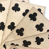 Rare Hunt and Sons 1830s British Playing Cards, Heavy Stock, Clubs