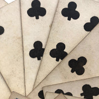 Rare Hunt and Sons 1830s British Playing Cards, Heavy Stock, Clubs