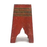 Antique Schoenhut Circus Red Stand with Yellow Top