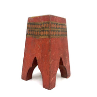 Antique Schoenhut Circus Red Stand with Yellow Top