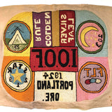 SOLD (MG) International Order of Odd Fellows 1924 Portland, Oregon Hooked Rug