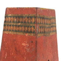 Antique Schoenhut Circus Red Stand with Yellow Top