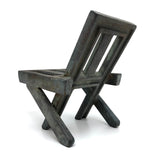 Heavy Cast Metal Tabletop Brutalist Chair