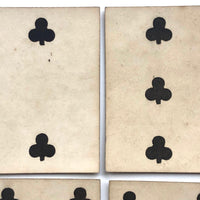 Rare Hunt and Sons 1830s British Playing Cards, Heavy Stock, Clubs