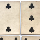 Rare Hunt and Sons 1830s British Playing Cards, Heavy Stock, Clubs