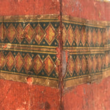 Antique Schoenhut Circus Red Stand with Yellow Top